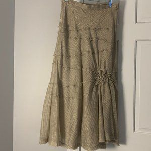 Beautiful Gold Teri Jon Lined Skirt